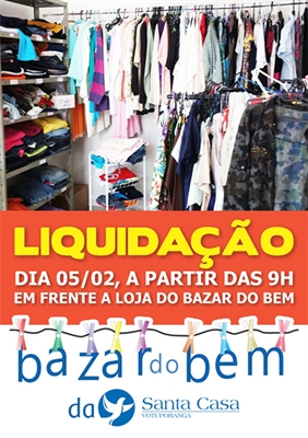 Voluntárias da Santa Casa fazem liquidação no Bazar