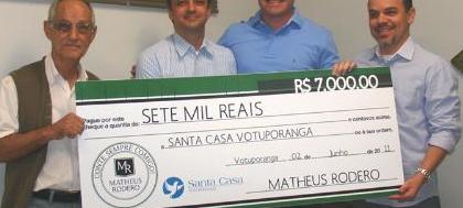 Matheus e Murilo Rodero ajudam Santa Casa e Apae