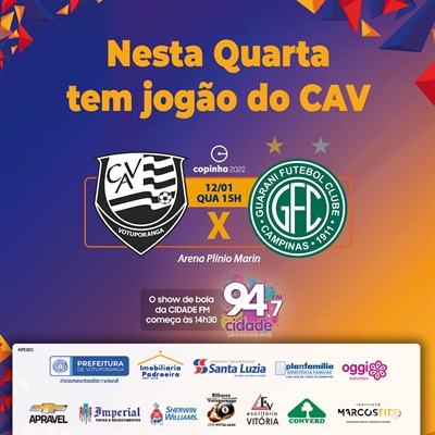 Confira a escalação do Cavinho para o jogo contra o Guarani pelo mata-mata da Copinha