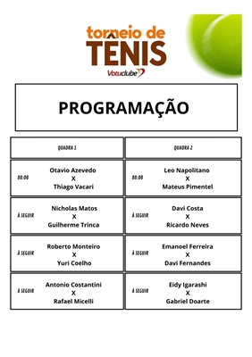 Programação da 1º rodada deste sábado com horários e confrontos (Foto: Divulgação)