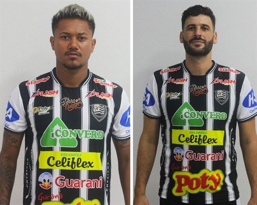 Chegam para somar ao elenco o volante Índio, de 24 anos, ex-Vasco e o zagueiro com passagem em time internacional, Vinicius Ciganha, de 30 anos (Fotos: Rafael Bento/CAV)