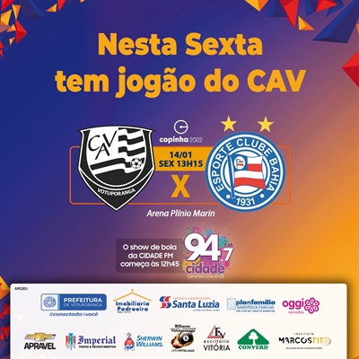 Confira a escalação do Cavinho para o jogo contra o Bahia na Copinha