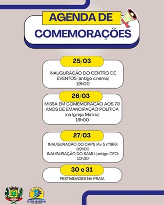 As festividades terão início no dia 25 de março e contarão com uma série de eventos que prometem animar (Foto: Divulgação)