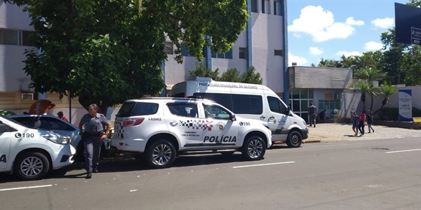 Polícia Militar foi acionada para ir à Santa Casa em Araçatuba após disparos — Foto: Arquivo Pessoal