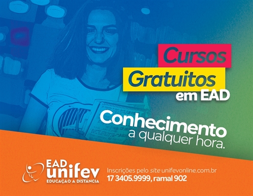 Mais informações podem ser obtidas no Setor de EAD, pelo telefone (17) 3405-9999, ramal 902 (Foto: Divulgação/Unifev)