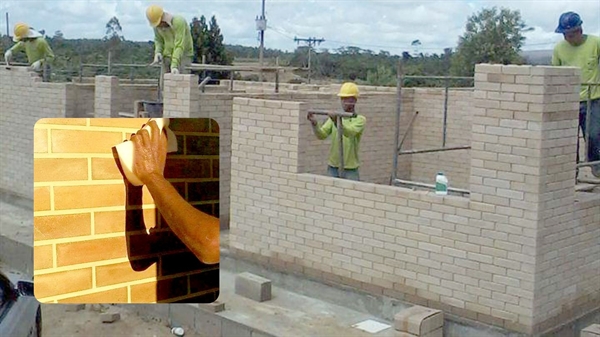 A casa será a primeira de Votuporanga a ser construída com tijolos ecológicos (Fotos: Arquivo pessoal)