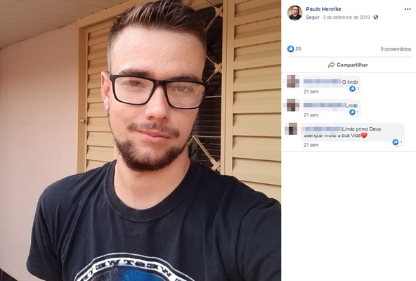 Paulo Henrique, de 23 anos, foi morto por um golpe de faca em Tabapuã (SP) — Foto: Reprodução/Facebook