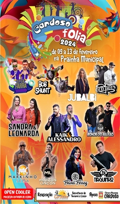 A Prefeitura de Cardoso confirmou as atrações que estarão presentes no Carnaval da cidade (Foto: Divulgação)