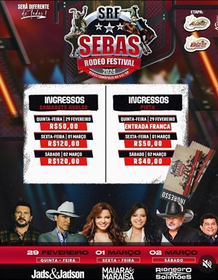 O aguardado Sebas Rodeo Festival está confirmado em 2024 para animar e celebrar o aniversário da cidade vizinha (Foto: Divulgação)