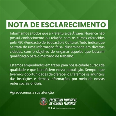  Há informações indicando que se trata de uma informação falsa, disseminada em diversas cidades, com o objetivo de enganar aqueles que buscam qualificação (Foto: Divulgação)