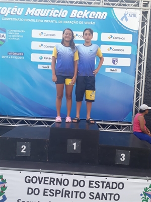 Amanda de Jesus Sousa e Heitor Napolitano Reis Fonseca disputaram o Campeonato Brasileiro (Foto: Centro de Formação)