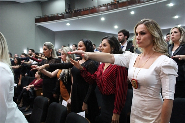 O Governo do Estado de São Paulo empossou, na noite desta sexta-feira, 250 novos delegado (Foto: Nathalia Pagliarini)