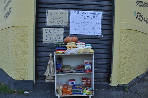 O 'espaço solidário está localizado na rua Javari esquina com a rua Amazonas. (Foto: A Cidade)