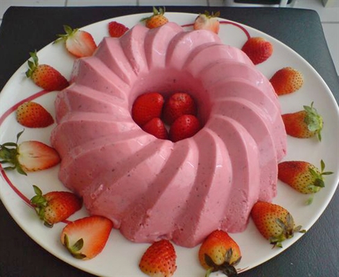 Mousse de morango 