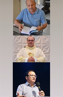 O padre Roberto Bocalete, o pastor Ademar Siqueira e o líder espírita Waldenir Cuin conversaram com a reportagem do jornal A Cidade  (Foto: Arquivo Pessoal)