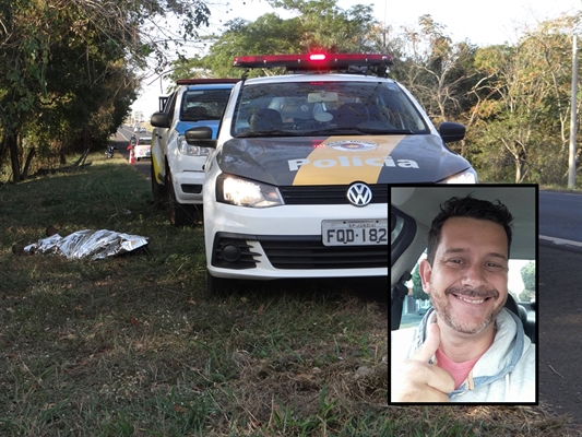 O acidente foi registrado na vicinal Antonio Pimentel; Jaime Garcia Junior, de 36 anos, morreu no local (Foto: Aline Ruiz/A Cidade)