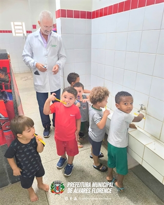 A iniciativa realizada nas escolas de Álvares faz parte do programa Sorria São Paulo  (Foto: Prefeitura de Álvares Florence)