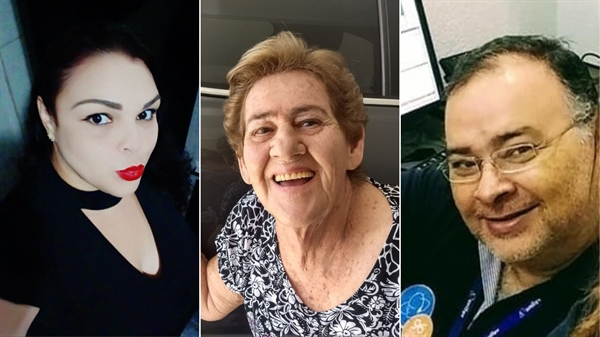 Vítimas Dablia Reis e Edith da Cunha constaram no boletim; Marcelo Picerne, o 'Tielo', também morreu de Covid, mas não constou no informe (Fotos: Arquivo pessoal)