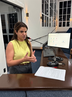 Natielle Gama, utilizou um pouco do seu tempo na tribuna para falar sobre Bebês Reborn, e classificou como “inversão de valores” (Foto: Assessoria)