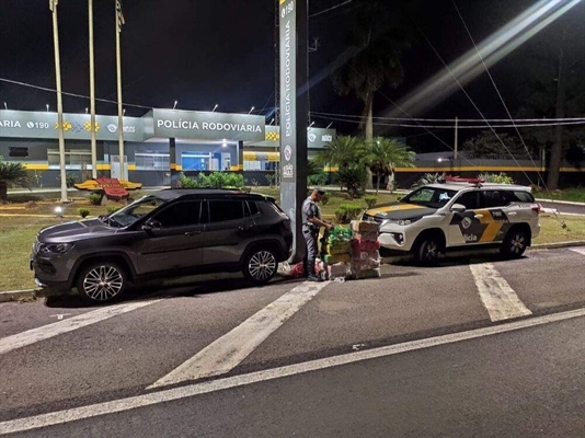 Policiais rodoviários de Araçatuba apreenderam, no domingo (10), 210 quilos de maconha na rodovia Marechal Rondon (SP-300) (Foto: Divulgação/Polícia Rodoviária)