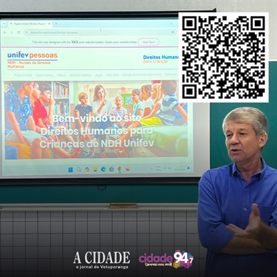 A plataforma desenvolvida para os pequenos pode ser acessada por meio do QR Code (Foto: Divulgação Unifev)