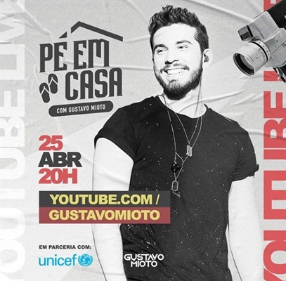Através da plataforma digital Youtube o artista irá cantar seus maiores sucessos e fazer boas ações  (Foto: Reprodução/Instagram)