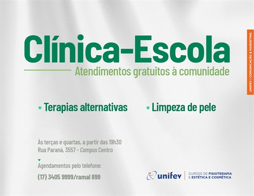 Entre os serviços oferecidos estão limpeza de pele, acupuntura auricular, ventosaterapia, moxaterapia, cromoterapia (Foto: Unifev)