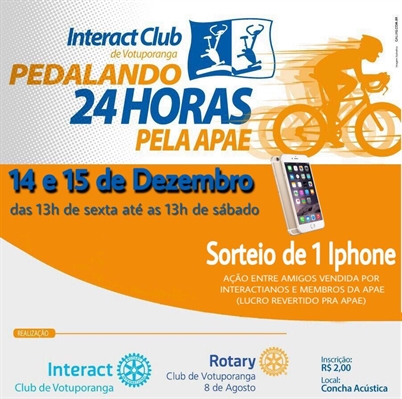 Interact Club de Votuporanga realiza mais uma edição do Pedalando 24 Horas (Foto: Divulgação)