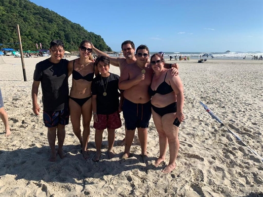 Jogadores de Votuporanga se encontraram em um torneio de Beach Tennis em Riviera de São Lourenço, no litoral paulista (Foto: Arquivo Pessoal)