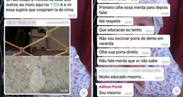 Costa tirou uma foto da mancha, mandou pelo grupo de WhatsApp (Foto: Reprodução) 