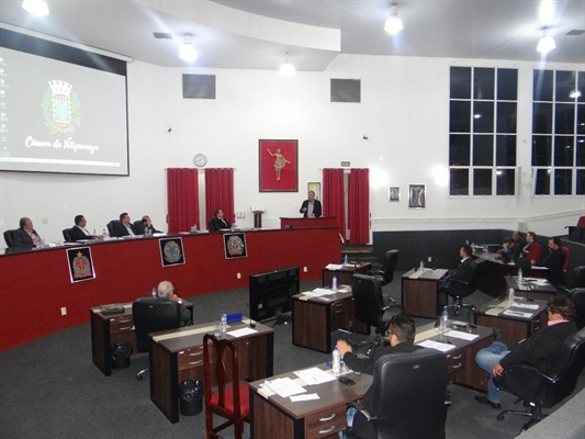 Sessão da noite desta segunda-feira (23) da Câmara Municipal de Votuporanga (Foto: Daniel Castro/A Cidade)