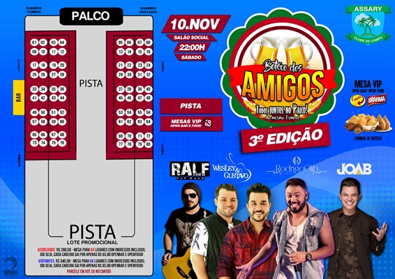 Na programação, Wesley e Gustavo, Joab, Rodrigo Olih e Ralf com o melhor do sertanejo com um toque de pop rock (Foto: Divulgação/Assary)