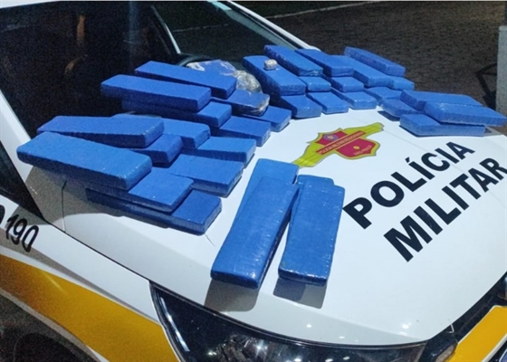 Ao todo, a droga totalizou 33,7 quilos. Segundo a polícia, o casal não possuía antecedentes criminais (Foto: Reprodução)