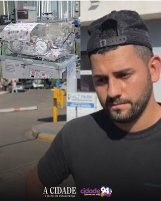 O pai da criança, Érik Guilherme Rosa, de 26 anos, relatou que foi informado do ocorrido durante uma visita ao hospital (Foto: Reprodução/Tv Tem)