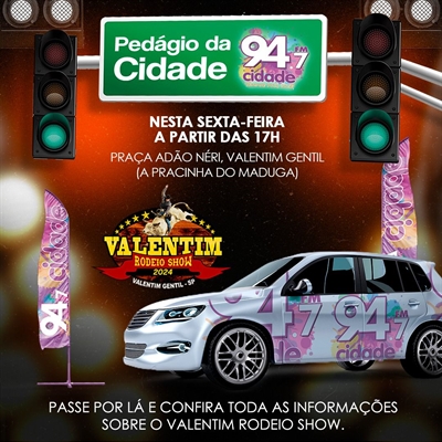 O Pedágio da Cidade é sempre uma festa, e dessa vez não será diferente. A equipe da rádio estará presente para trazer todas as informações sobre o aguardado Valentim Rodeio Show (Foto: A Cidade)