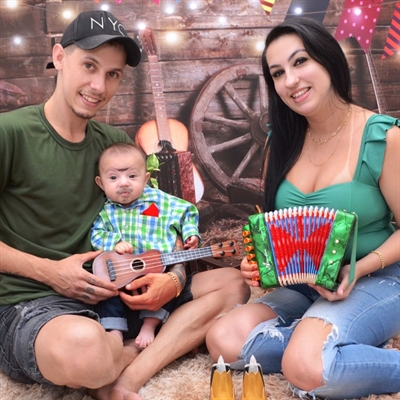 Lucas Wimar Alexandre Rosa da Silva morreu no acidente de deixou o pequeno Kalel, de apenas quatro meses, e sua esposa Mayara (Foto: Arquivo pessoal)