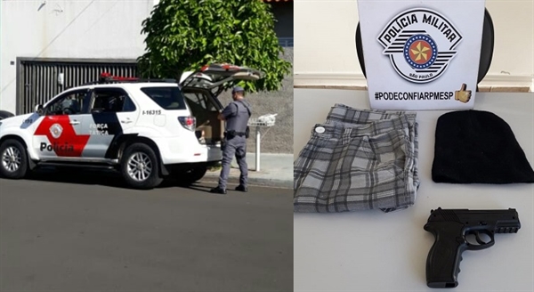 O acusado foi preso pela Polícia Militar após ser identificado por uma das vítimas; ele cometeu cinco roubos em menos de um mês  (Foto: Divulgação PM)