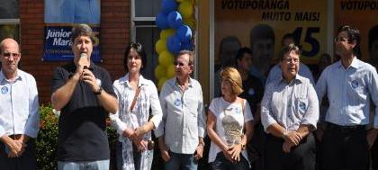 Coligação inaugura comitê de Junior Marão e Waldecy