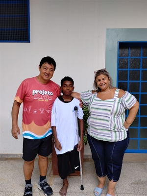 Marcinho Fukuiama, Yago Fernando e Rejane Cecato  (Foto: Divulgação)