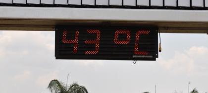 Termômetros registram 43 graus em Votuporanga