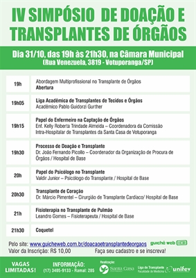 Mais informações no telefone 3405-9133, ramal 285 (Foto: Divulgação/Santa Casa)