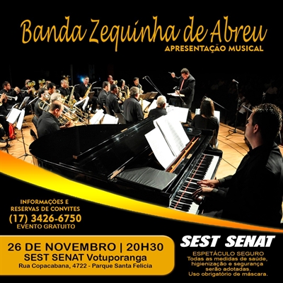 O evento que é aberto a toda a comunidade, acontecerá amanhã a partir das 20h30; convites podem ser retirados na unidade  (Foto: Divulgação/Sest Senat)