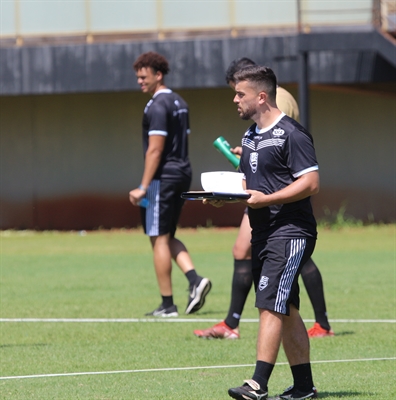 Diogo Fernandes durante treinamento do CAV na Arena Plínio Marin  (Foto: Rafa Bento/CAV)