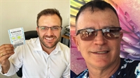 O empresário Leonardo Martinez e o professor José da Cunha, o Mineiro, sentiram a emoção de acertar quatro números da Mega da Virada (Fotos: Arquivo pessoal)