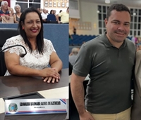  Os ex-vereadores  Missionária Edinalva (PSD) e Matheus Rodero completaram a lista ontem dos nomeados para cargos em comissão (Foto: Redes sociais)
