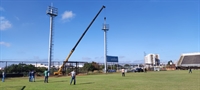 Instalação das torres na Arena (Foto: CAV)