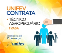 Unifev abre vaga para técnico agropecuário