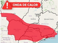 O Inmet emitiu um alerta vermelho para a região noroeste, prevendo temperaturas até 5ºC acima da média (Foto: Divulgação)