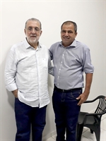 O ex-vereador Wartão lançou ontem sua pré-candidatura a deputado federal ao lado do ex-prefeito de Rio Preto, Valdomiro Lopes, que deve concorrer a uma cadeira na Alesp (Foto: Assessoria)