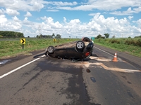 O caso aconteceu na tarde de ontem, cerca de 1km antes do trevo que da acesso ao município de Cosmorama (Foto: A Cidade)